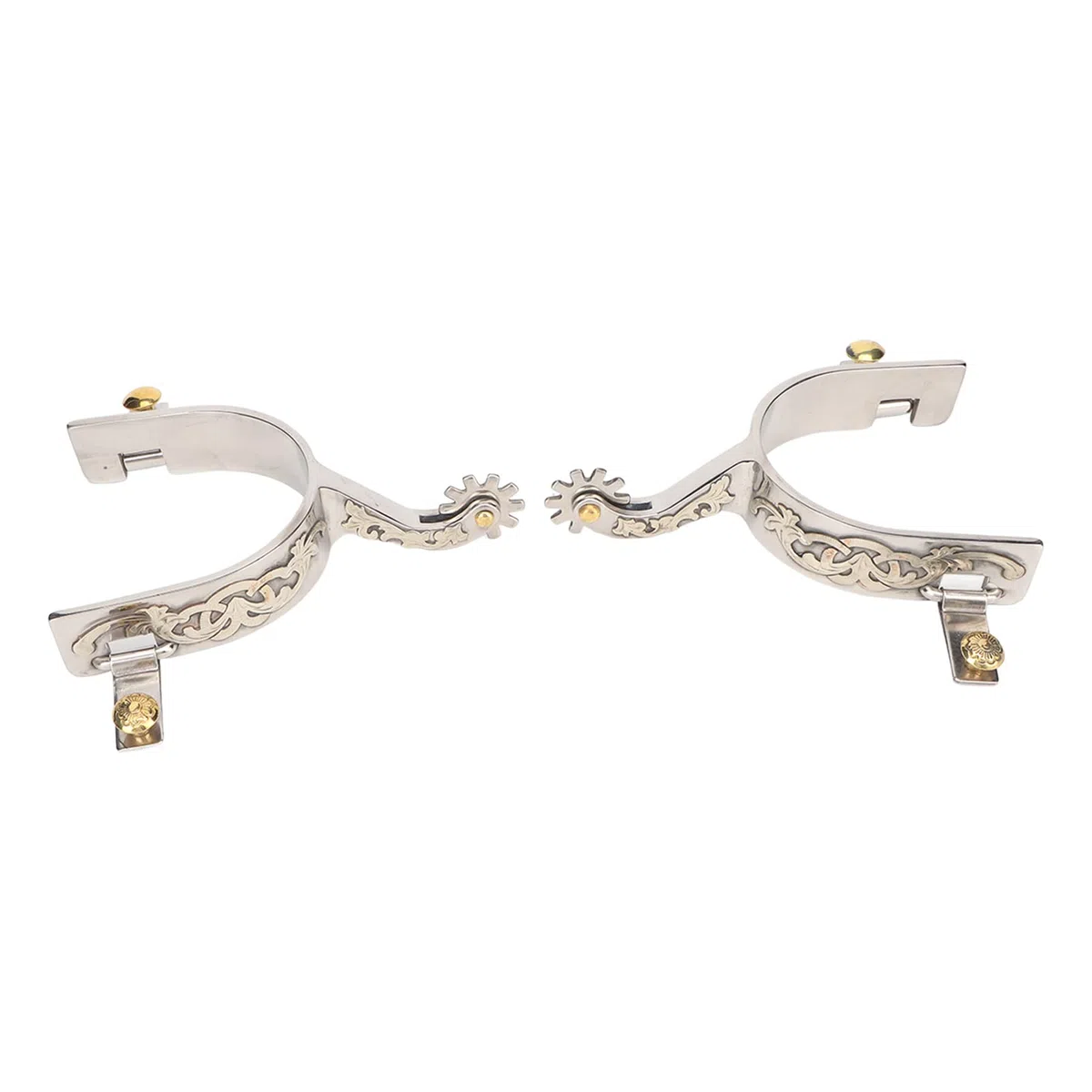 Espuelas de Vaquero de Acero Inoxidable con Engranaje Giratorio para Entusiastas de la Equitación, Juego de 2 Espuelas de Caballo para Equitación de Vaquero Occidental para Hombres