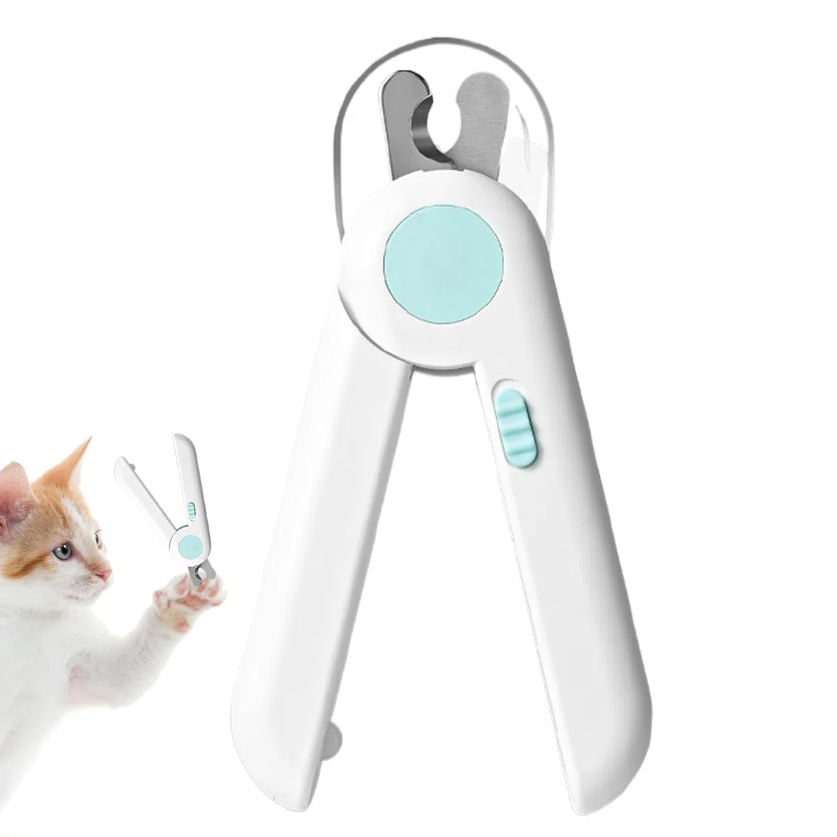 Cortauñas para Mascotas, Cortauñas for Cachorros con luz, Herramienta de Aseo suavizante, for Animales pequeños, Conejos, pájaros, Gatitos, Uso doméstico en Interiores