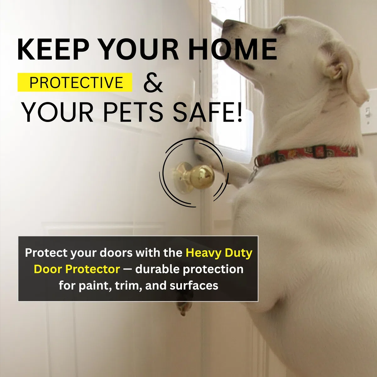 CLAWGUARD Escudo Resistente contra arañazos para Perros Grandes, protección definitiva para Puertas, Marcos y Paredes