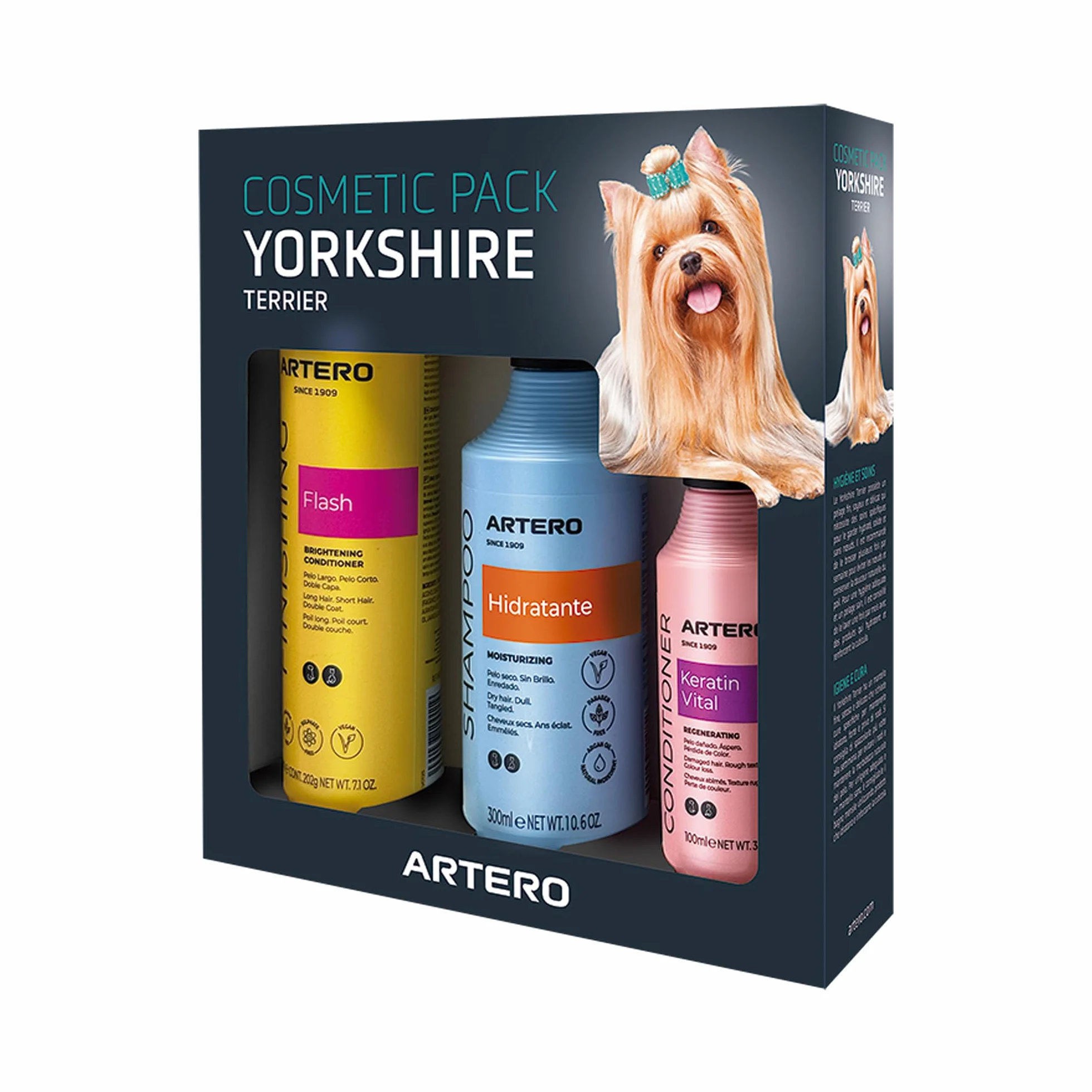 Artero Pack Completo para la higiene de tu Perro (Yorkshire Terrier)