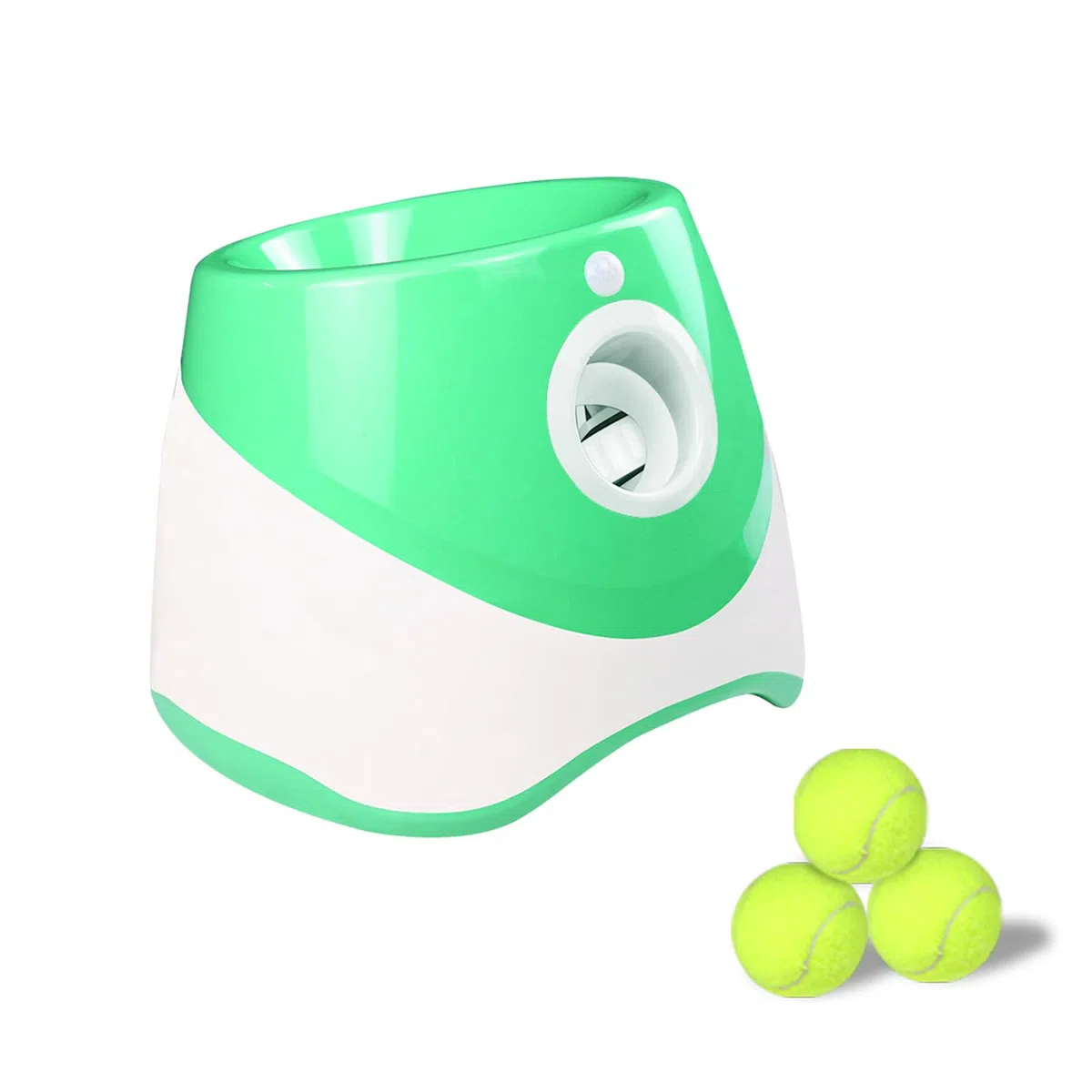 Lanzador automático de pelotas para perros con 3 pelotas, lanzador interactivo de pelotas de tenis para perros, máquina de lanzamiento de pelotas de mascotas para jugar en interiores y exteriores