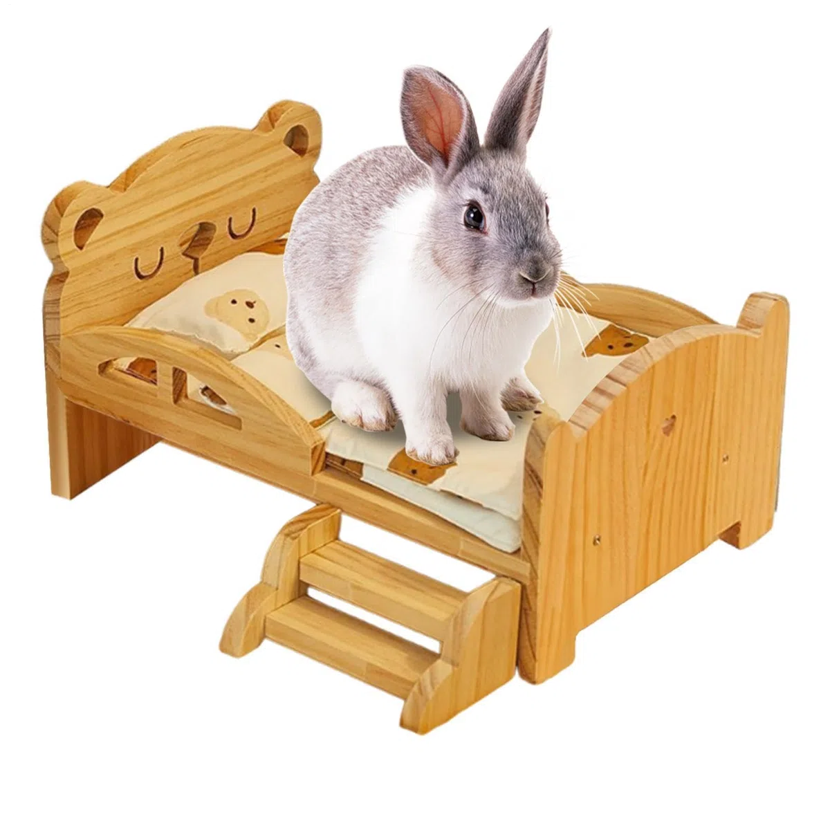 Cama de Hámster de Madera para Dormir de Mascotas Pequeñas | Cama Habitable de Madera para Pequeños Roedores Enanos para Jerbos Enanos, Erizos, Hámsters, Chinchillas, Conejos, Hurones,