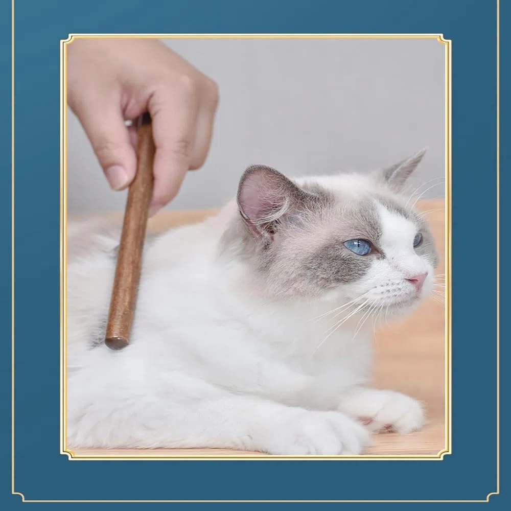 Peine para Mascotas con Mango de Madera | Fácil de peinar, hecho de material duro y práctico(Wide-toothed comb)