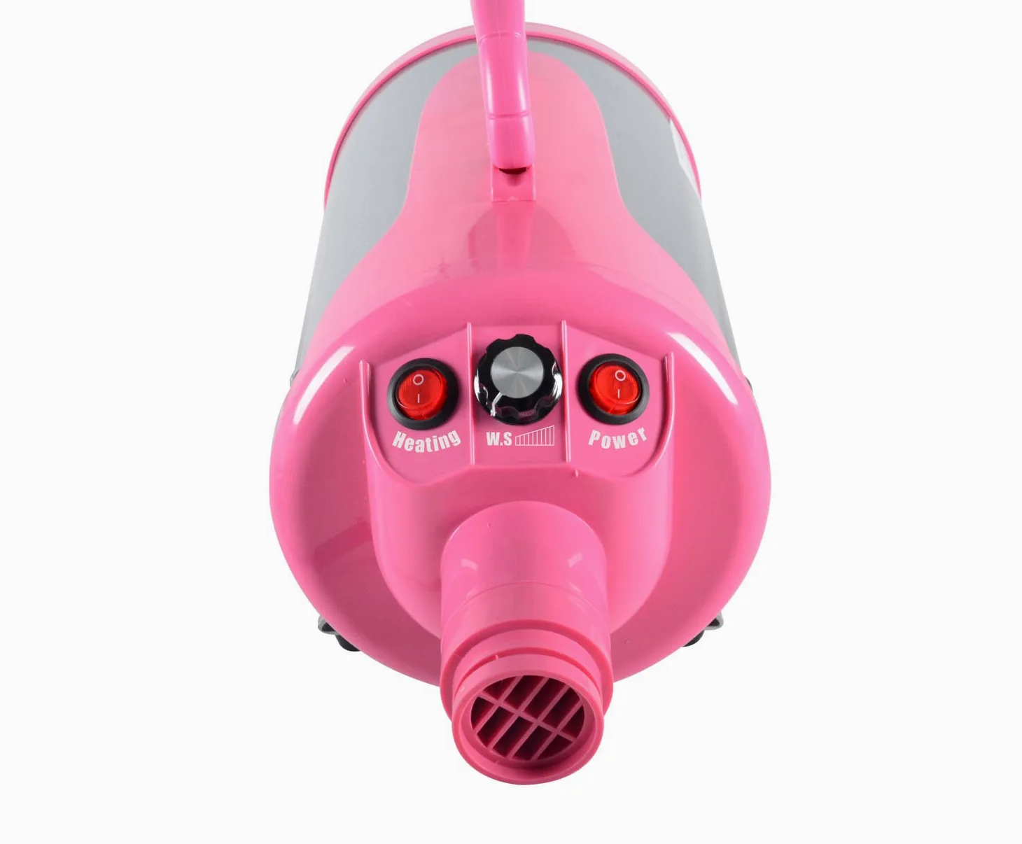 Pet Supplies - Secador de pelo profesional para mascotas de 2800 W con manguera, un potente pero silencioso secador para perros con velocidad variable (rosa)