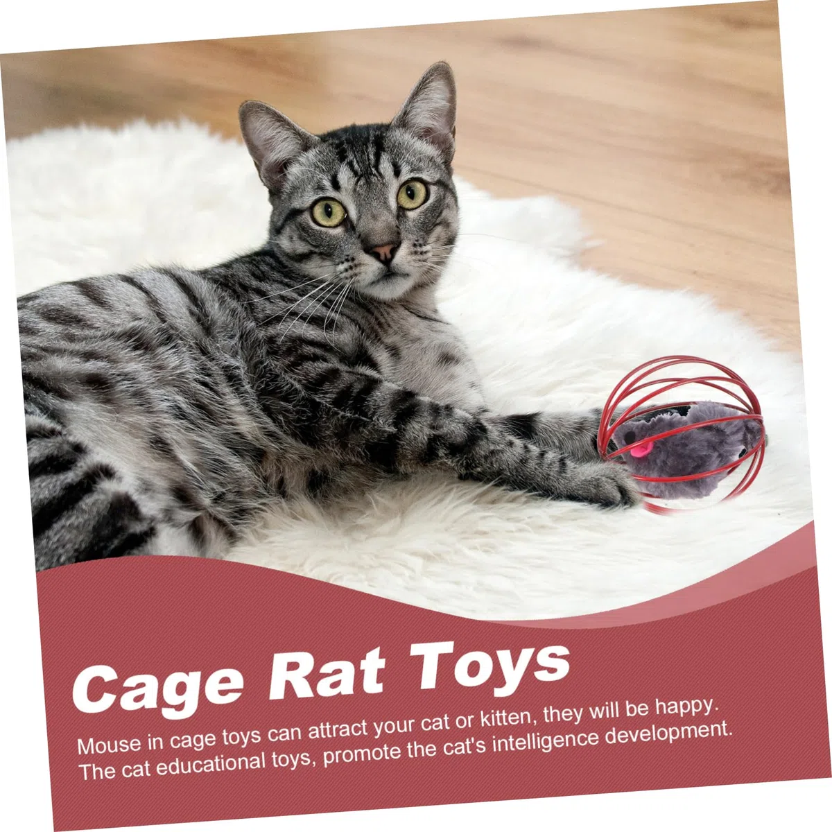 FRCOLOR 15 Piezas De Juguete De Ratón Enjaulado Juguetes De Ratones para Gatos Jaulas para Cachorros Juguete De Pelota De Ratón Juguetes para Cachorros Jaula De Juguetes para Mascotas