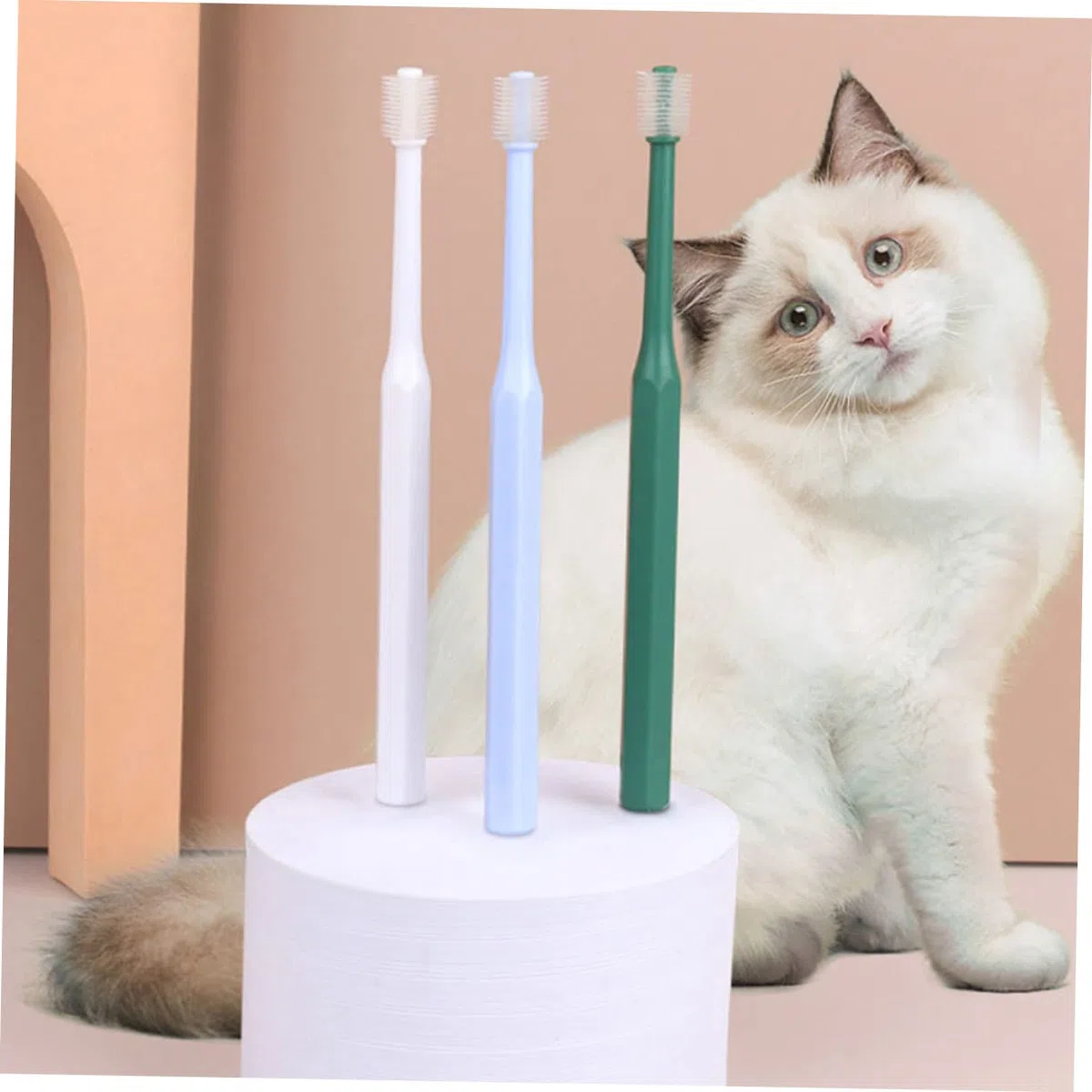 Toddmomy 12piezas Cepillo De Dientes Para Mascotas De Azules y Cepillo Manual Portátil Para Limpieza Oral De Perros y Gatos Accesorios De Higiene Para Mascotas
