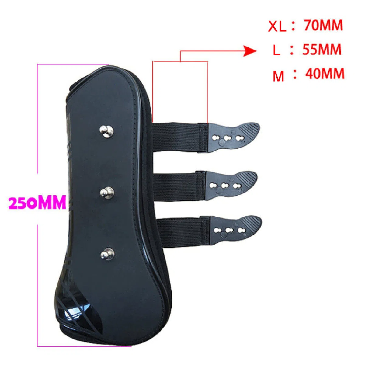Protectores para Caballos 4 Unids Caballo Equitación Amortiguador Show Salto Pierna Protección Ecuestre Deportes Tendón Y Fetlock Boots Set (Black, XL)