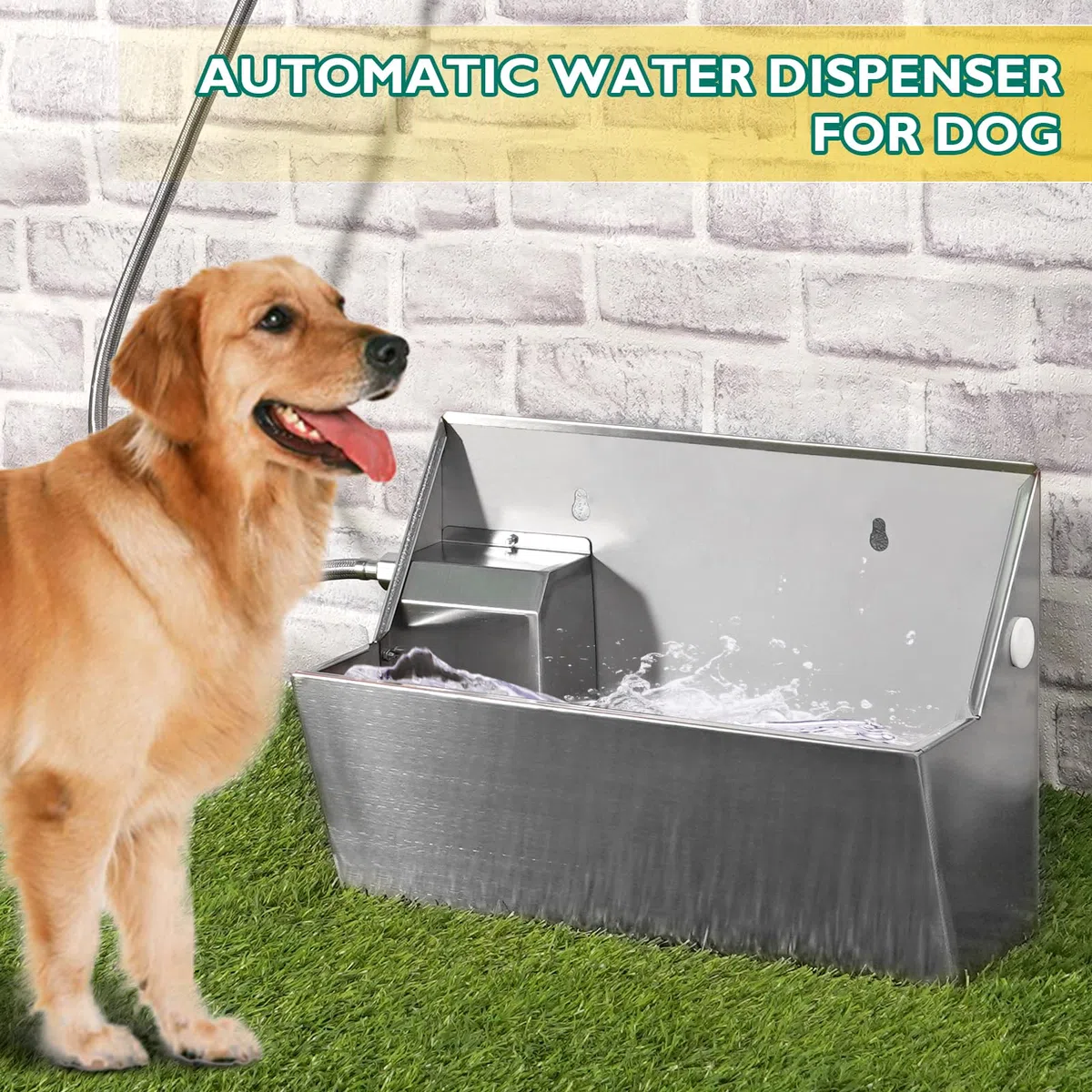 Bebedero Automático para Perros 8L, Dispensador de Agua con Llenado Automático para Exterior | Ideal para Perros, Caballos, Ganado, Pollos y Aves de Corral