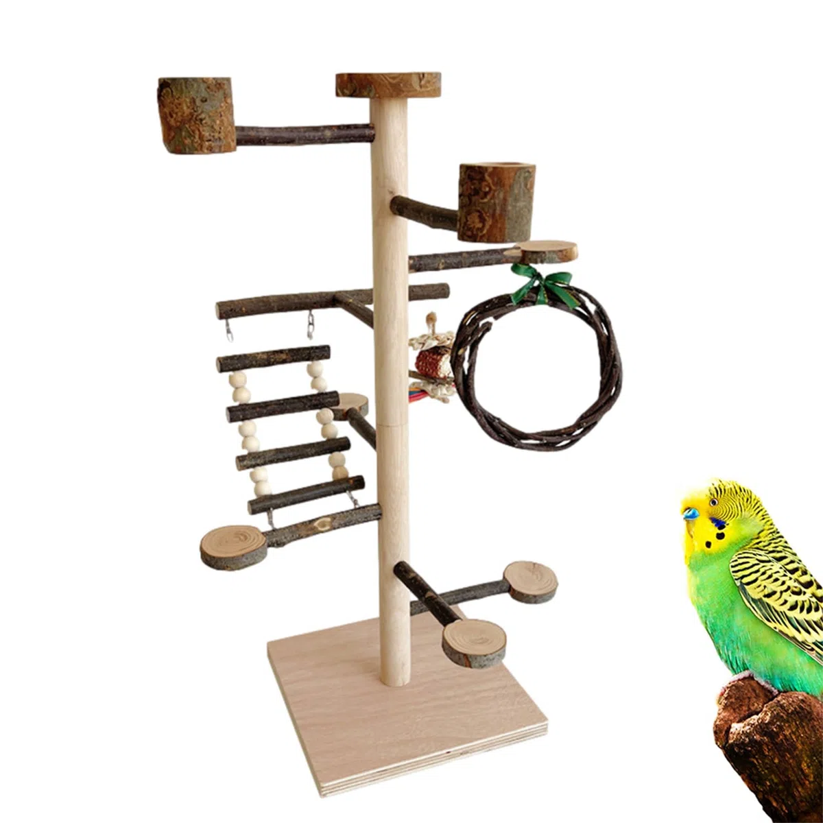 Posadero para Aves Juguetes para Jaulas de Aves | Percha De Ejercicio Y Juego Para Agapornis para Hogar Cotorras Cacatúas Agapornis y Periquitos