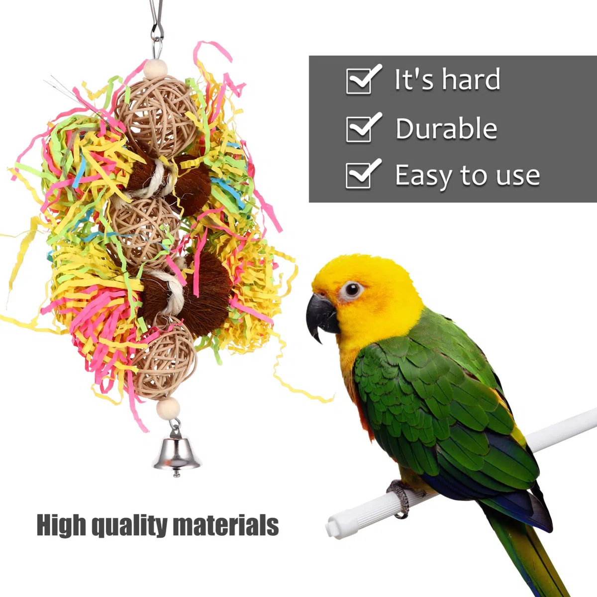 VANZACK 6piezas Juguetes para Aves De Masticar y Desgastar Accesorios para Periquitos y Loros Juguetes Divertidos para Aves para El Aburrimiento