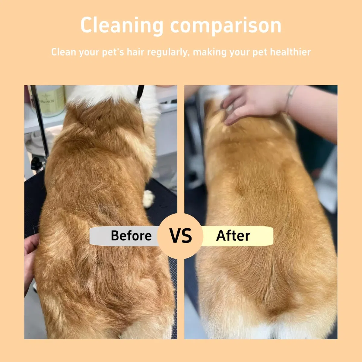 TemApex 2 peines para mascotas para perros y gatos con dientes largos y cortos de metal de acero inoxidable para desprendimiento y enredos, peine autolimpiante para perros y gatos, comodidad y