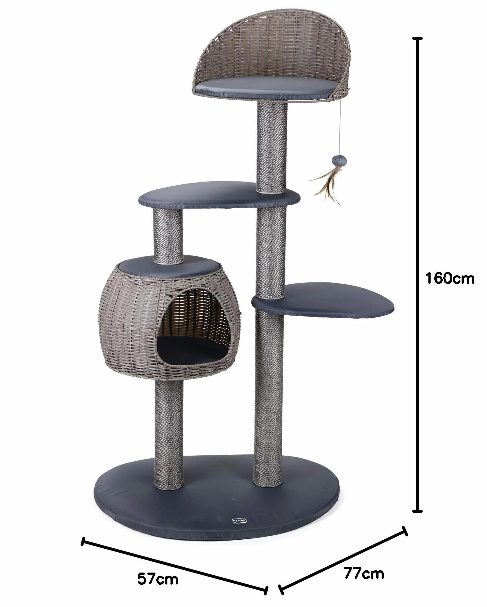KARLIE K&ÁRBOL RASCADOR Exterior IV 77X57X160 CM, Gris