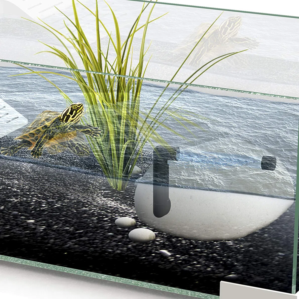ASKOLL 264596 Cian CF Stone 80 Filtro Interior Invisible para Acuario y tortuguera, L