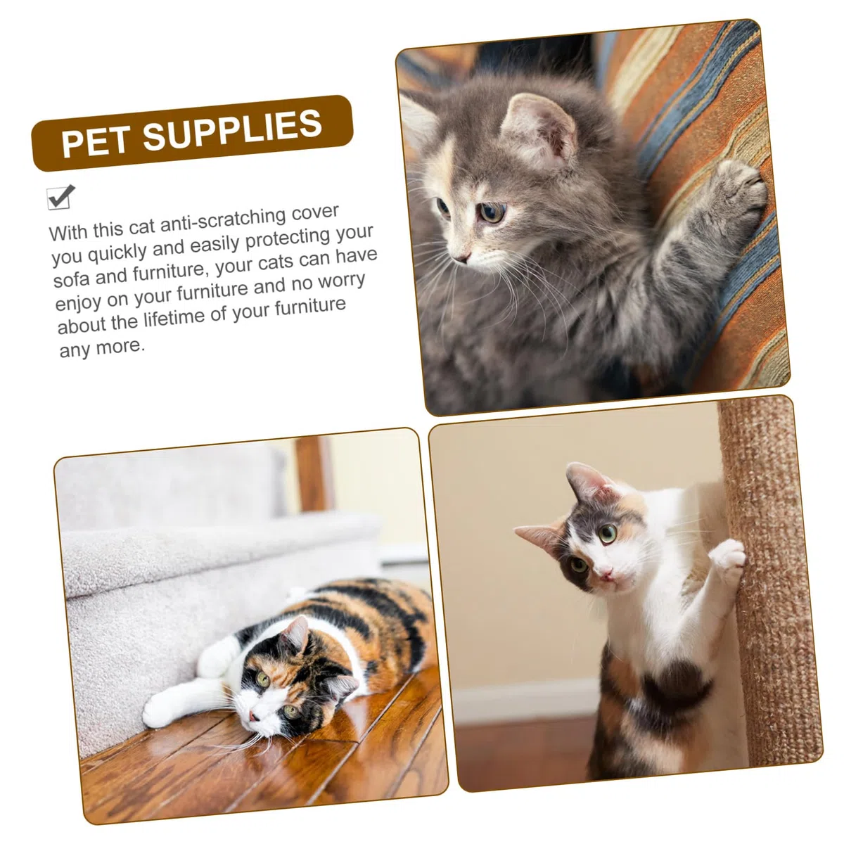 Protector contra Arañazos para Mascotas de Sisal para Sofá | Protector Sofá Gatos Arañazos, para Reposabrazos, Casa, Oficina y Tienda