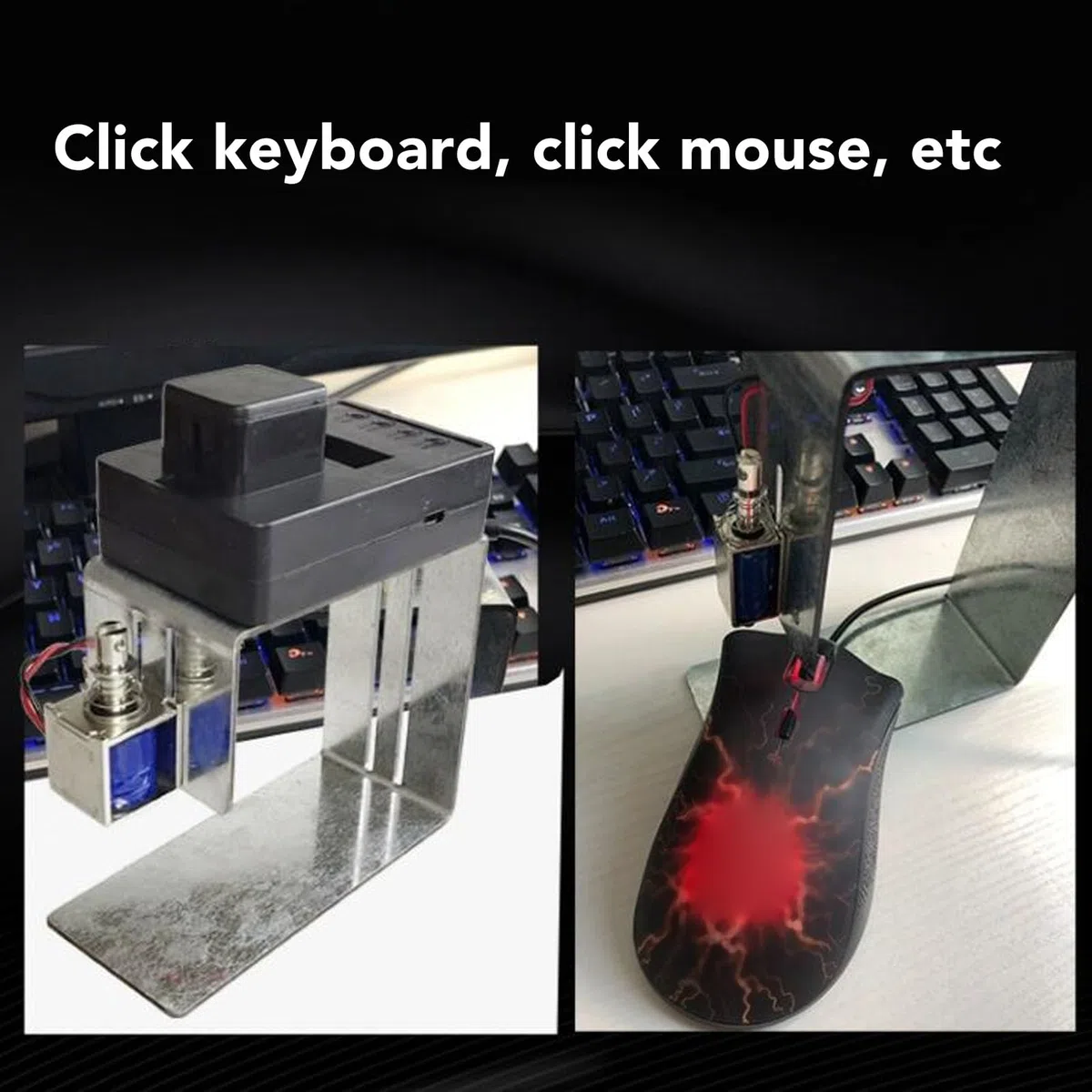 Clicker de Teclado Automático, Clicker de Teclado de Computadora de Altura Ajustable, Jiggler de Clicker Automático de Mouse Físico para Juegos, Herramienta de Automático