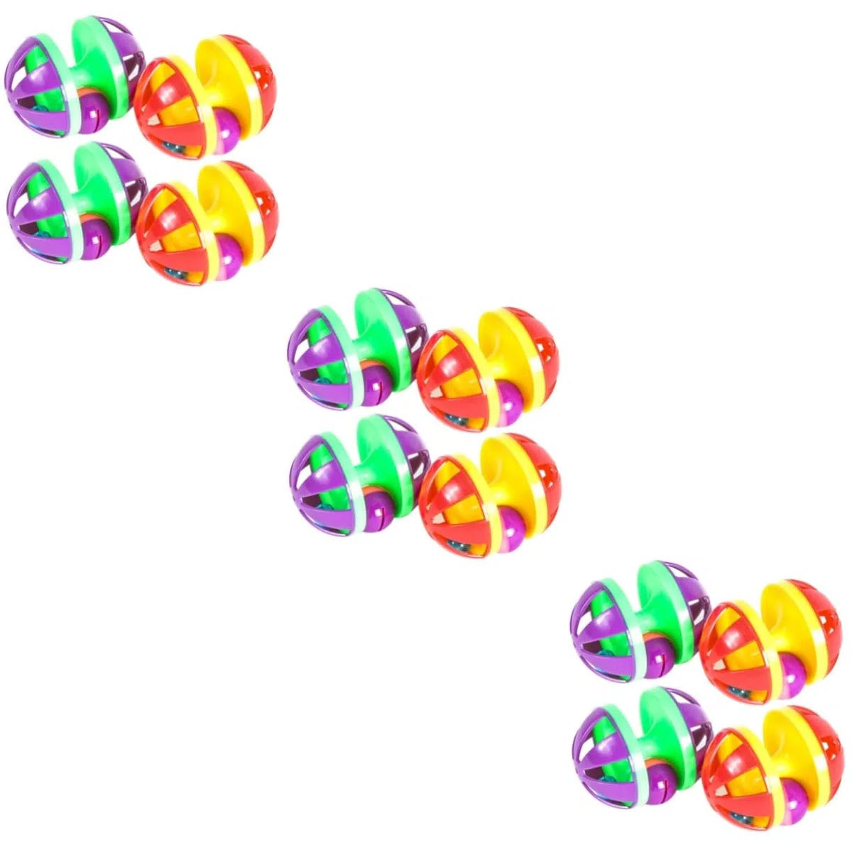 Didiseaon 12 Piezas Juguetes para Mascotas para Gatos con Cascabeles Suministros para Mascotassuministros para Mascotas Juguete para Gatos Campanillas Pelota De Juguete Gatito