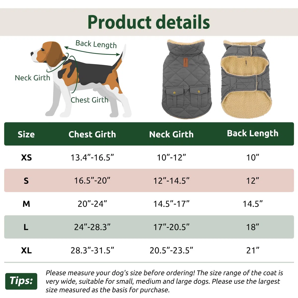 Abrigo Grande para Perro, Chaqueta cálida para Perros extragrandes, Abrigo de Invierno para Perro, Resistente al Viento, Abrigos para Clima frío, Chaqueta de Nieve para Perros, Ropa para Mascotas,