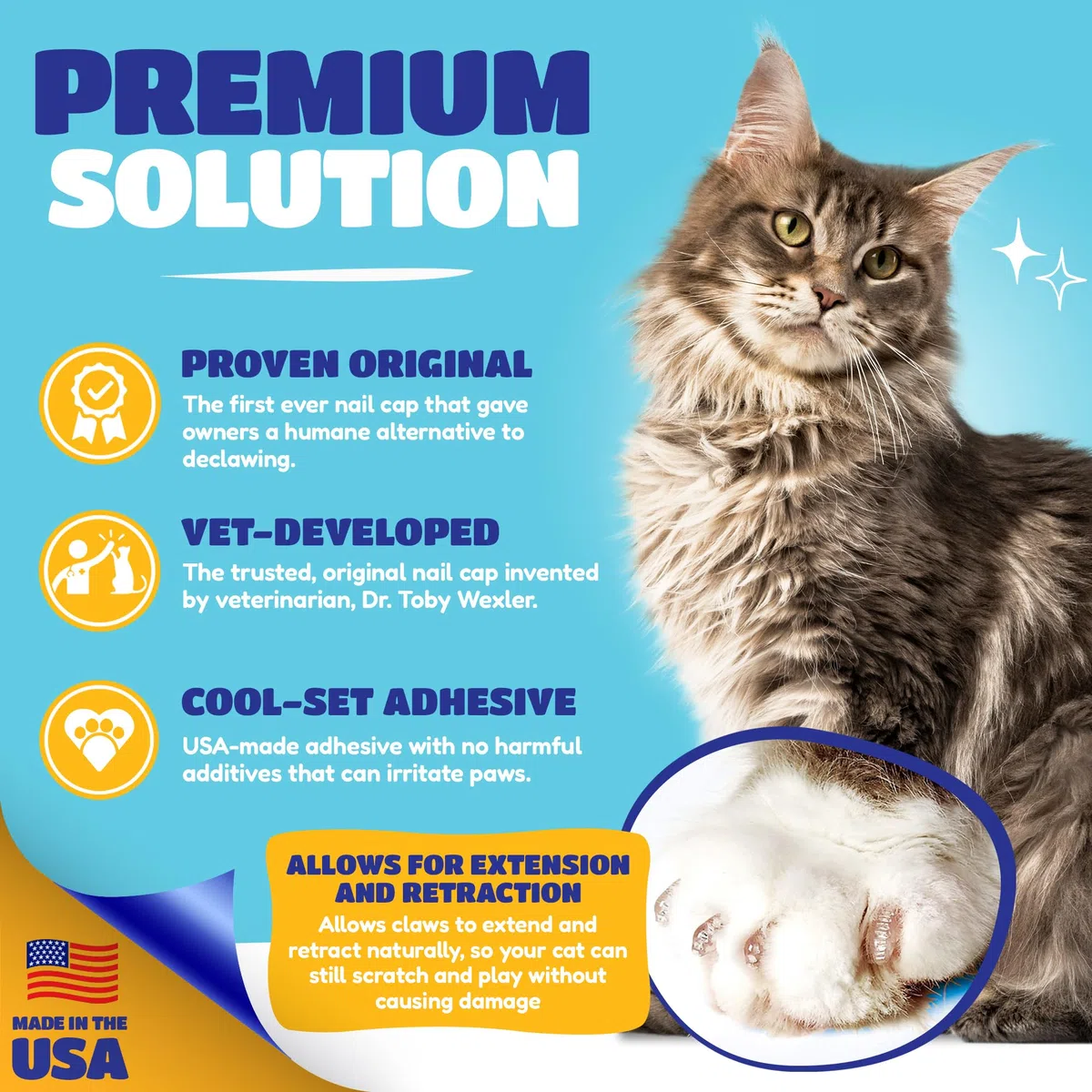 Soft Claws Inc Suave Garras Gato uñas Caps Take-Home Kit, Grande, Transparente