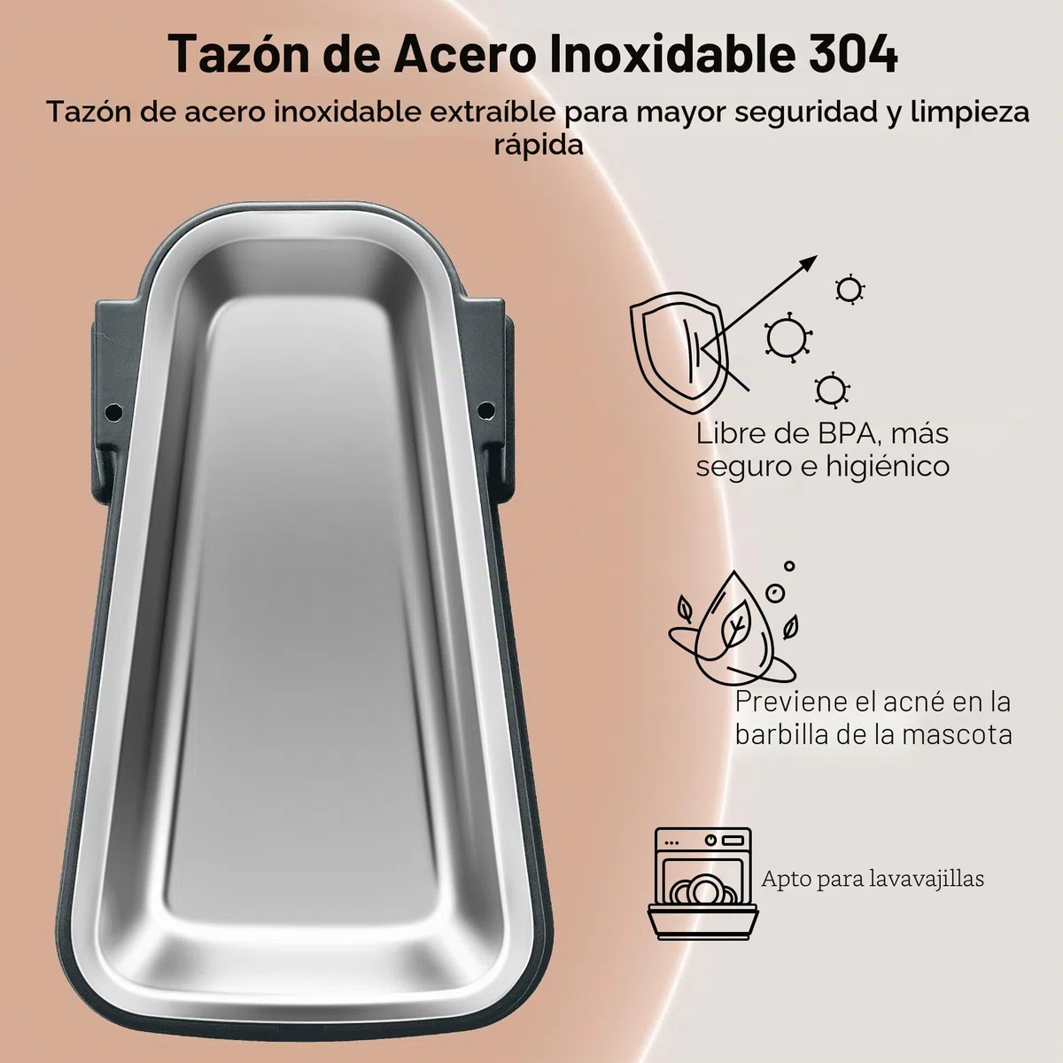 Juego de comedero automático de Alimentos y Agua para Perros y Gatos con Cuencos de Acero Inoxidable, comederos de Agua y Alimentos para Mascotas por Gravedad, 100% Libre de BPA, Gran