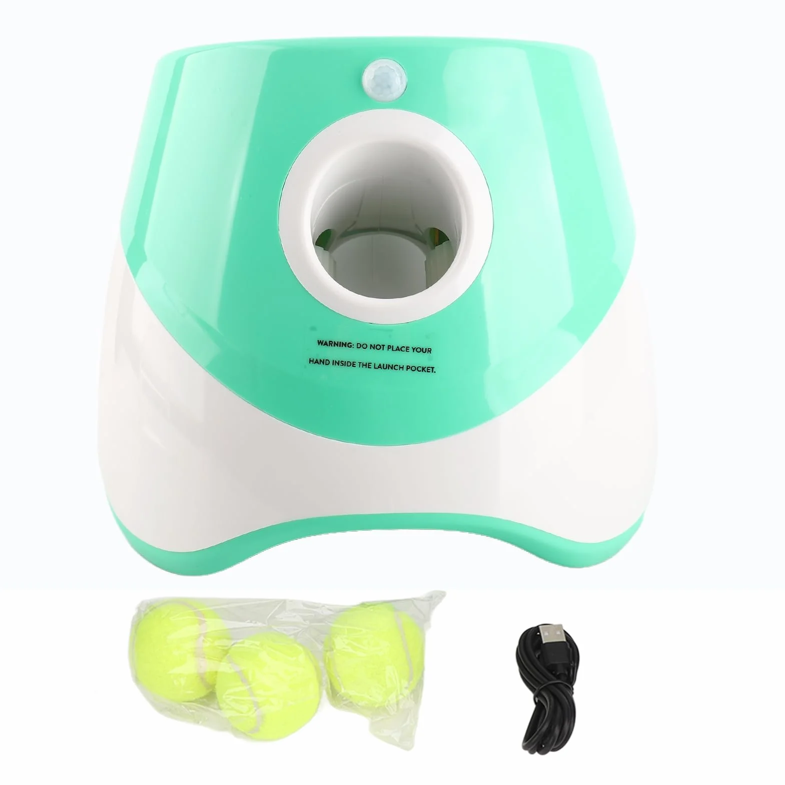 Lanzador Automático de Pelotas para Perros, Juguete Interactivo para Mascotas, Recargable, 3 Modos para Jugar en Interiores y Exteriores, Minipelotas de Tenis