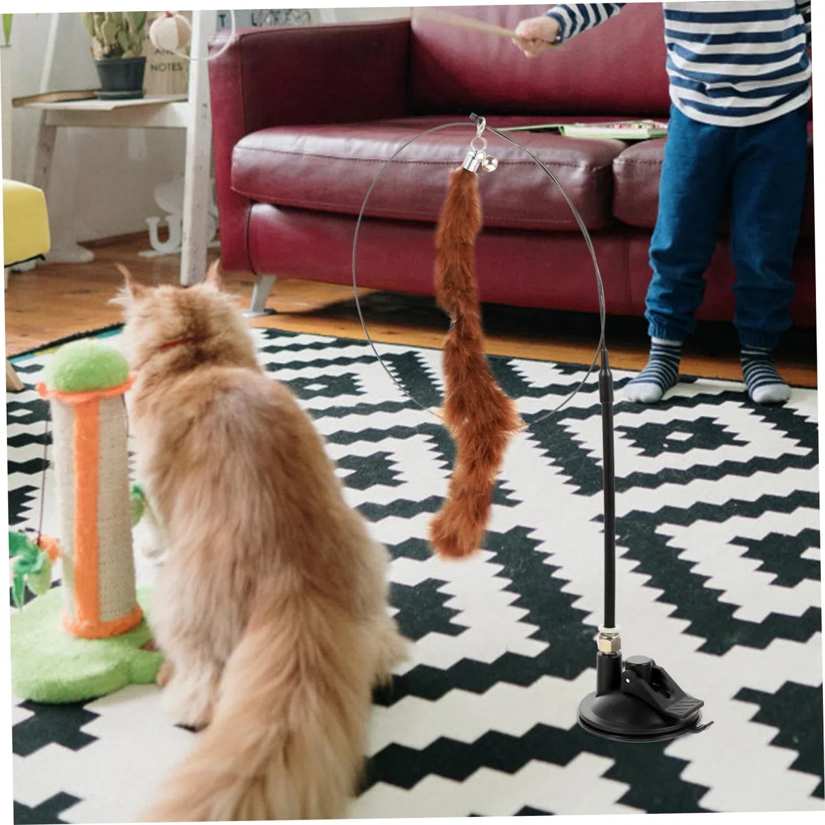 DOITOOL 24piezas Varita Teaser De para Gatos Interactivo De Ventosa Juguete para Aliviar Estrés y Fomentar Ejercicio Mascotas