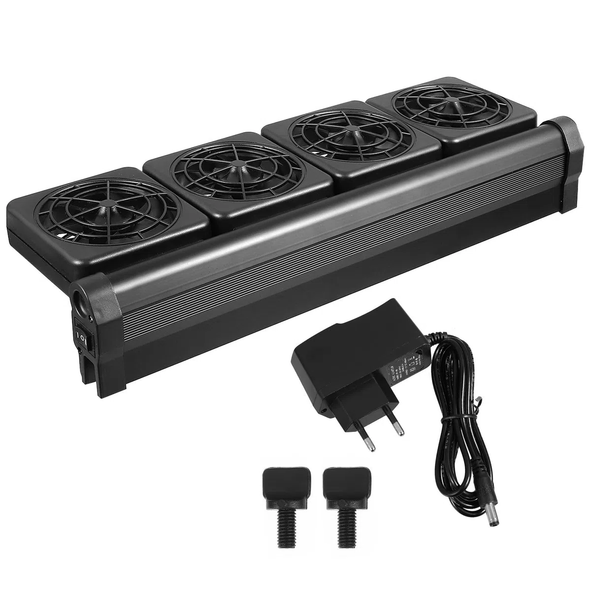 LIFKOME Ventilador Enfriador Ajustable para Acuario de Agua Dulce y Salada Sistema de Enfriamiento de 4 Cabezales y Decoracion Verano para Peceras
