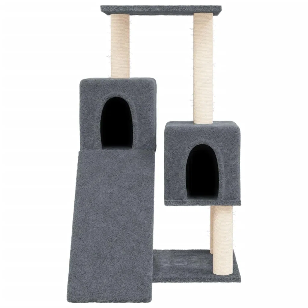 ShGaxin Rascador para Gatos con Postes de sisal Gris Oscuro 82 cm, Rascador Gato, Arbol Rascador para Gatos, Gatos Accesorios, Torre Gatos, Arranhador para Gatos, Casa para Gatos