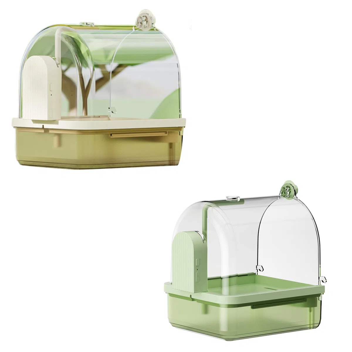Baño colgante para pájaros con circulación de agua inteligente que ahorra espacio, accesorio para jaula, higiene de mascotas