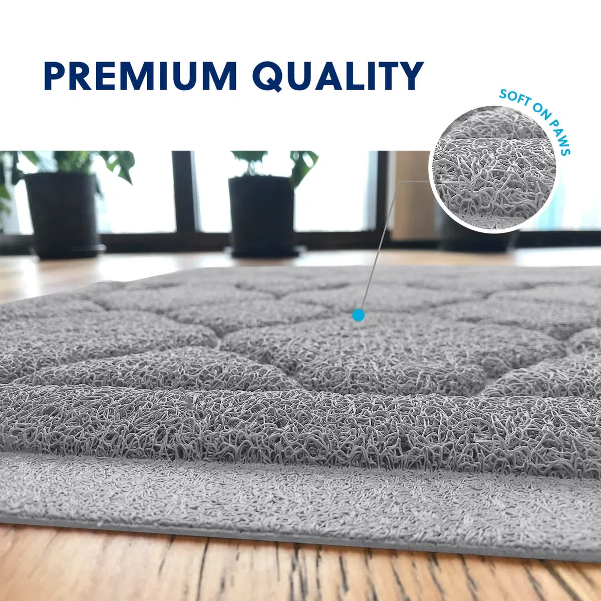 WePet Alfombra de arena para gatos Jumbo, alfombra de arena para gatos, tamaño grande, 35 x 23 pulgadas, alfombra de PVC suave premium, sin ftalatos, resistente al agua a la orina, lavable, control