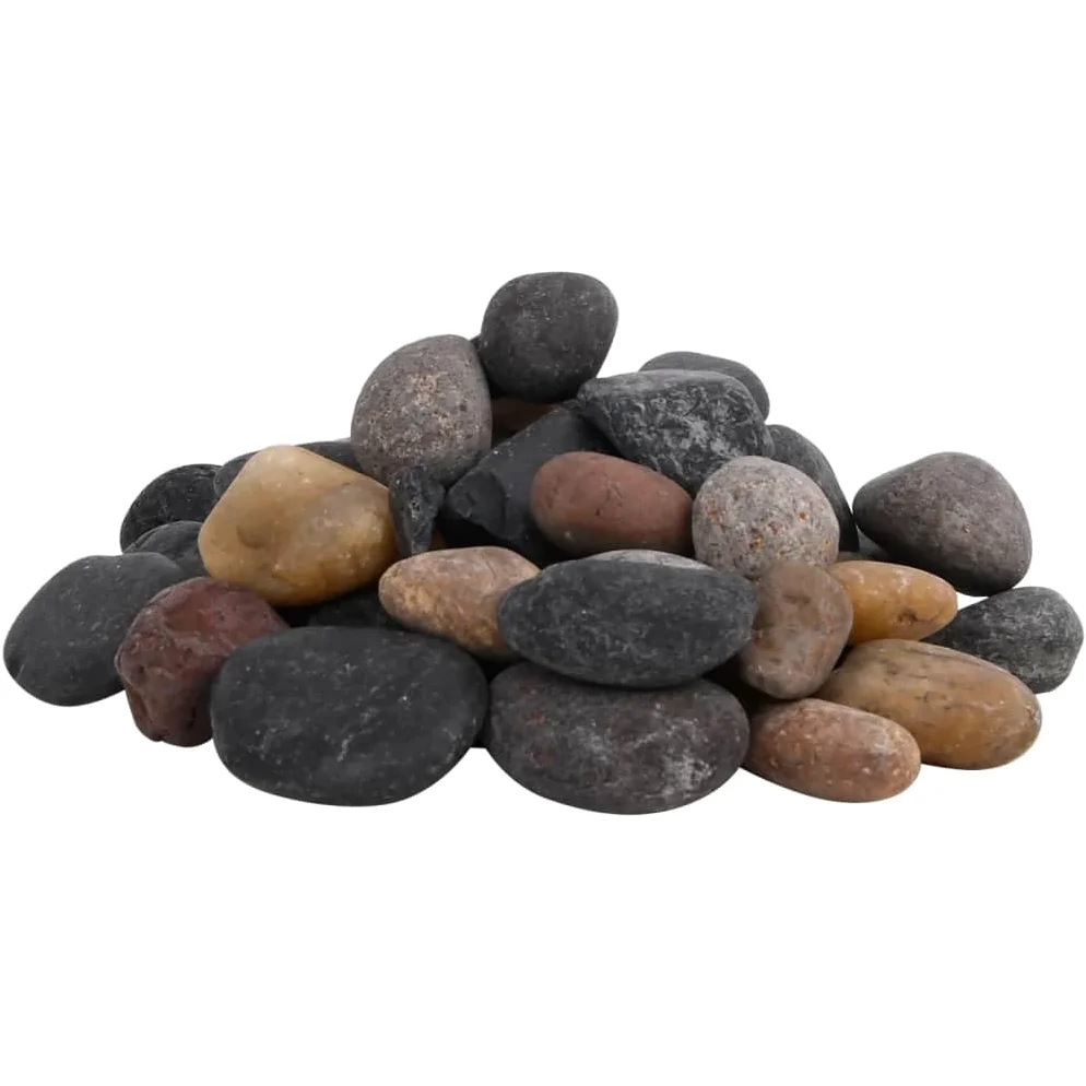 Piedras pulidas multicolor, 10 kg, 5 – 8 cm, surtido para acuario, decoración, terrario, jardín, mantillo, piedras de acento para el diseño del suelo del estanque y piscinas de agua dulce