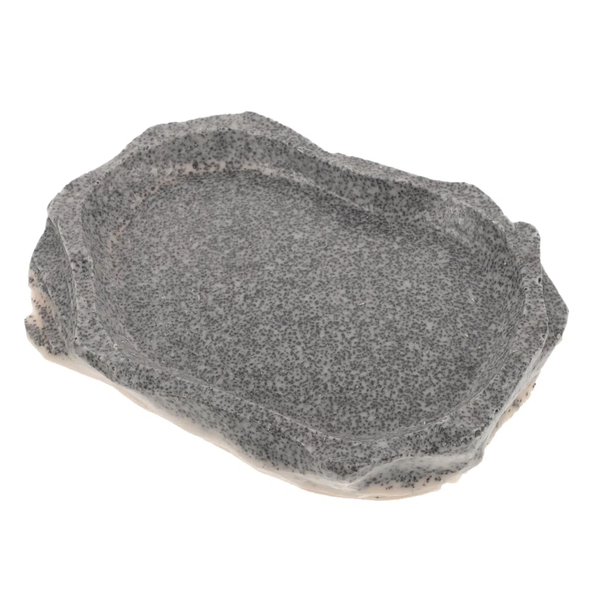 Sosoport 5piezas Tazón De Resina para Reptiles Alimentador De Comida y Agua Plato Duradero para Lagartos Gecko Dragón Barbudo y Tortugas Diseño De Roca Natural Fácil De Limpiar