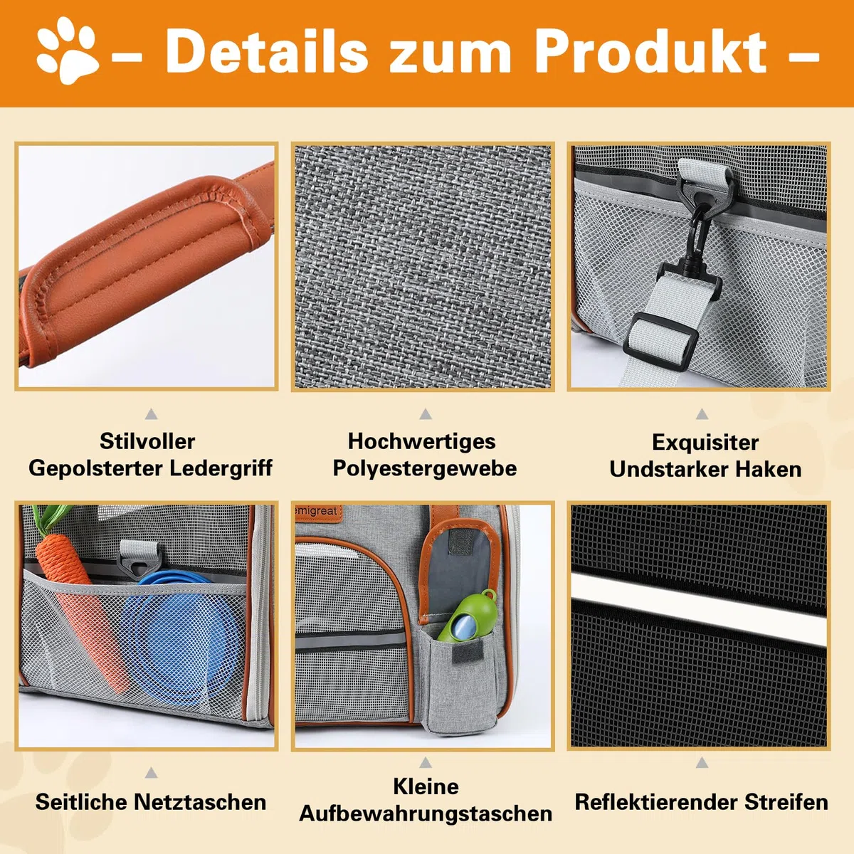 Bolsa de transporte para mascotas para gatos pequeños y perros pequeños, transpirable, bolsa de transporte plegable con correa para el hombro, bolsa de transporte para compañías aéreas