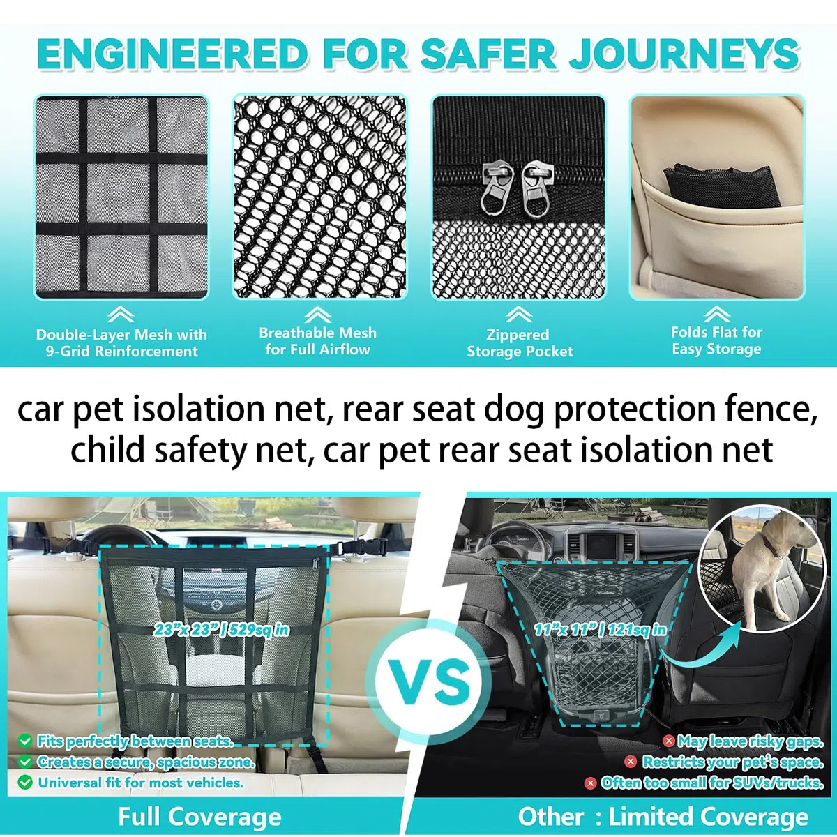 Rejilla para Perros para Coche para Fiat 500X