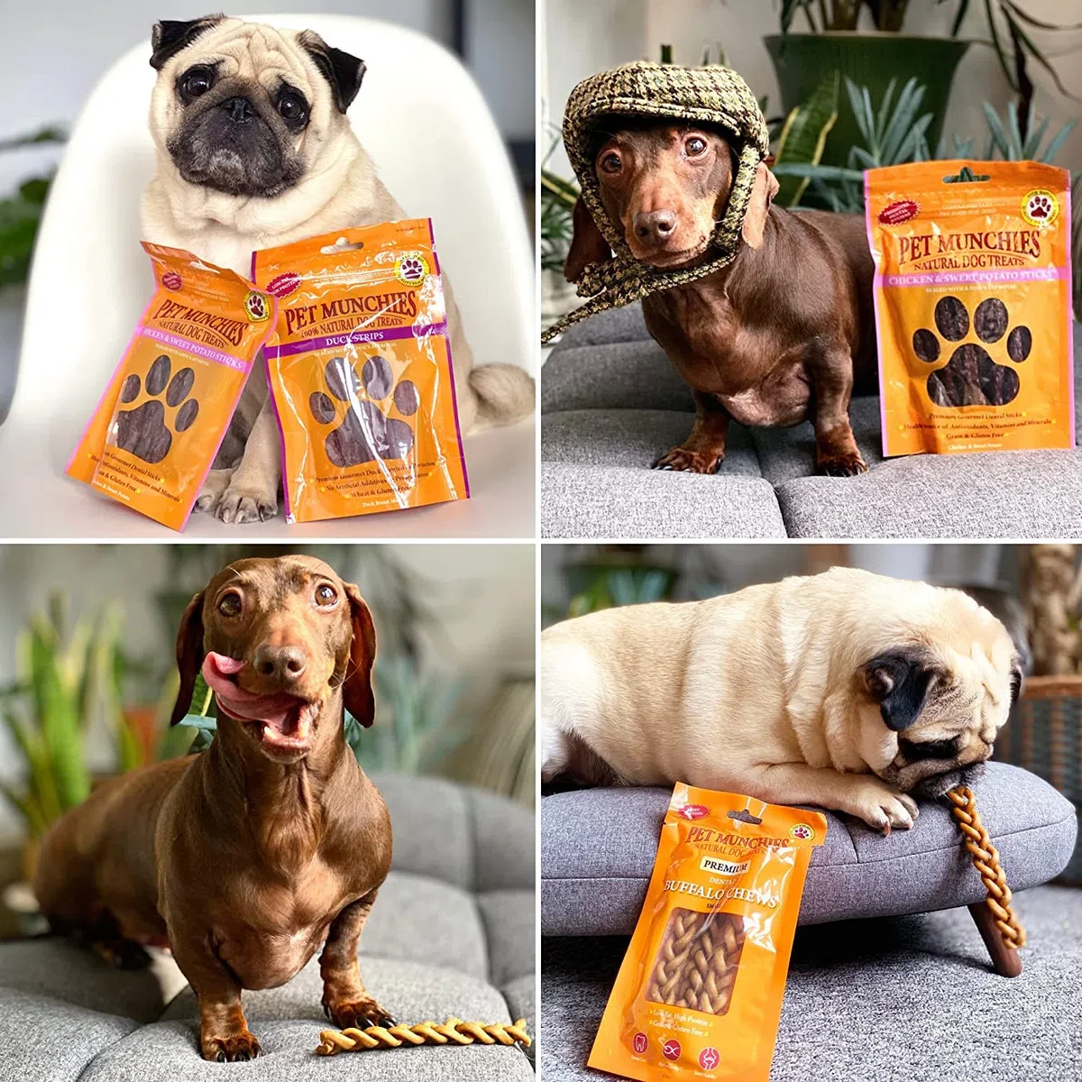 Pet Munchies - Snacks de adiestramiento para perros (8 Paquetes) (8 x 150g) (Sushi)
