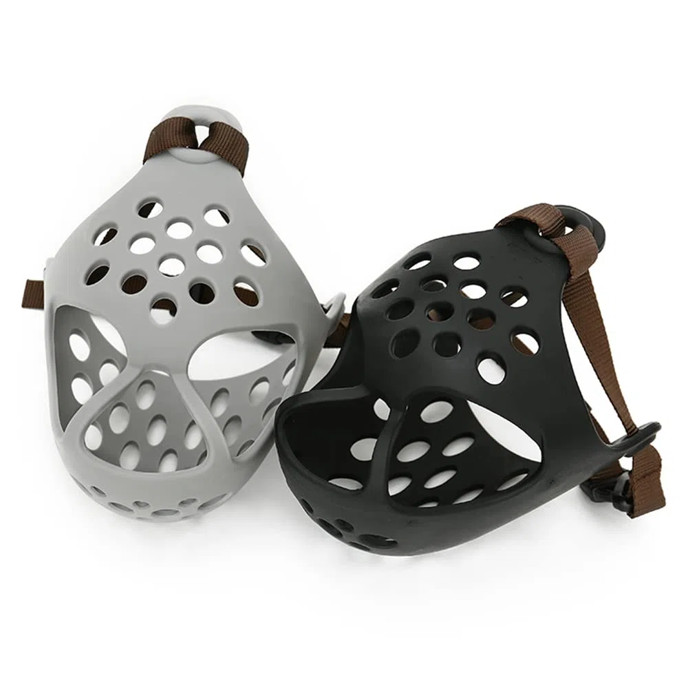 Bozal para Perro Bozales De Canasta Transpirables Perros Grandes Dejar De Morder Ladrar Masticar para Suministros para Perros Bulldog,Gris,M