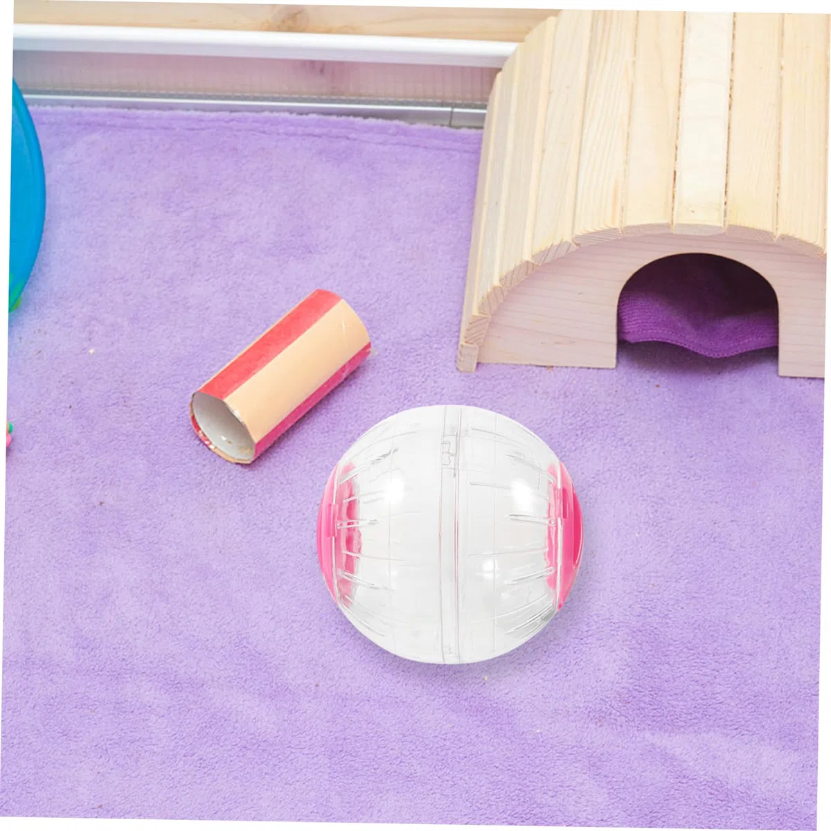 BESTonZON 4piezas Pelota para Correr para Mascotas Transparente Juguete De Ejercicio para Hámster Rueda De Juguete para Roedores para Jaulas De Mascotas Pequeñas