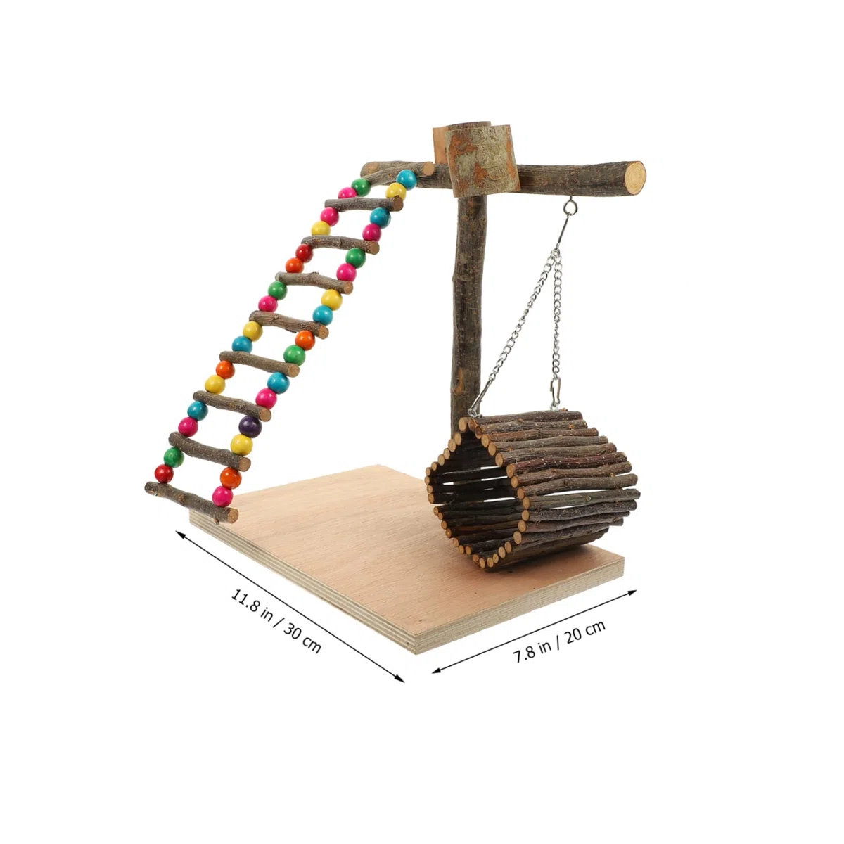 Beavorty Puesto de Loros Percha para Loros Juguete para Soporte de Entrenamiento para Pájaros Zona para Percha para Entrenamiento de Aves
