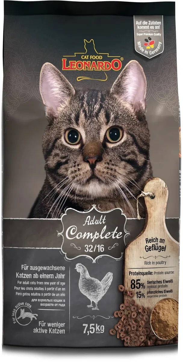Leonardo Alimento Seco para Gatos | Varios Sabores | 7,5 Kg | (Completo 32/16)