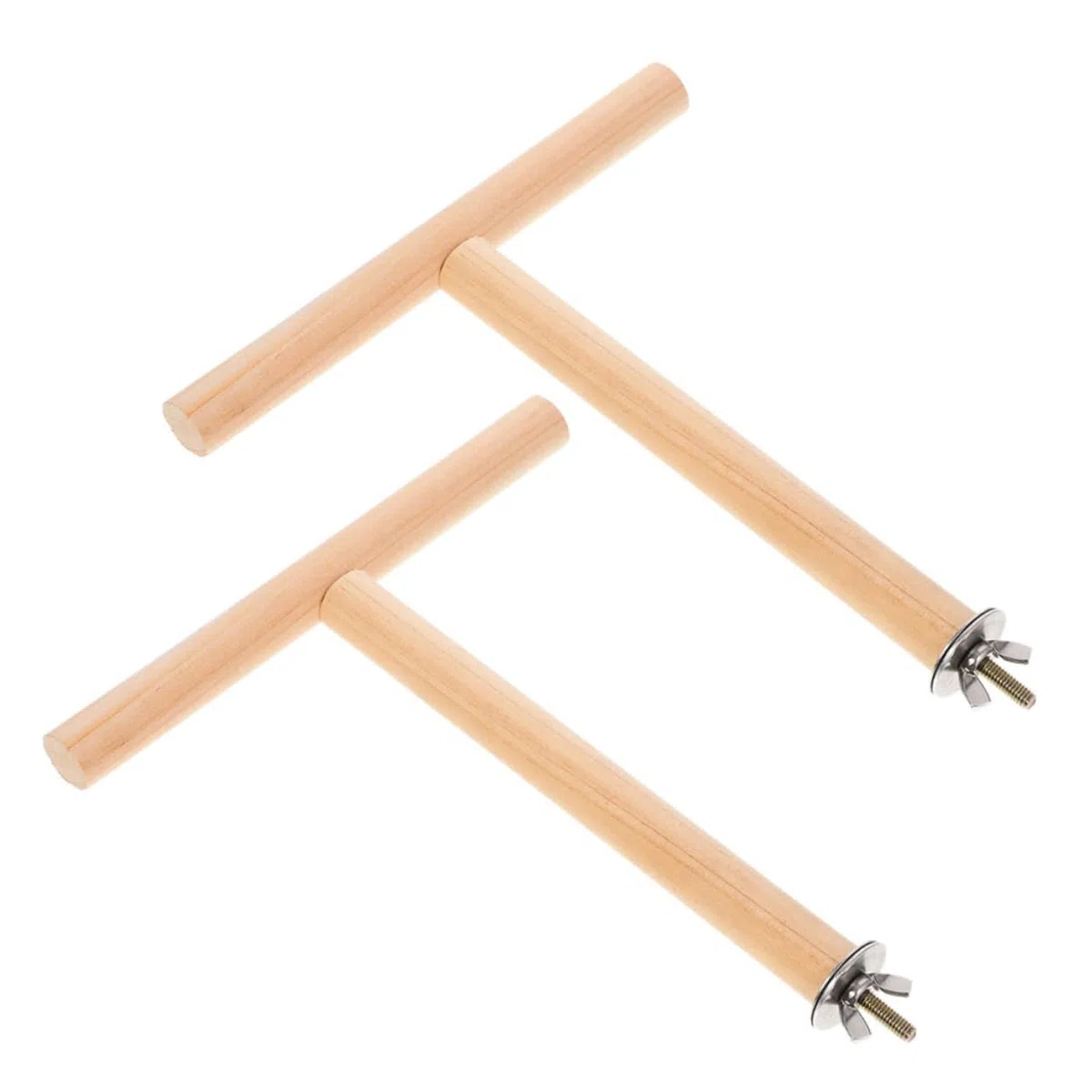 HANABASS 10piezas Soporte De Percha para Aves De Madera Natural para Periquitos Loros y Cockatiels Accesorio De Jaula Práctico y Duradero