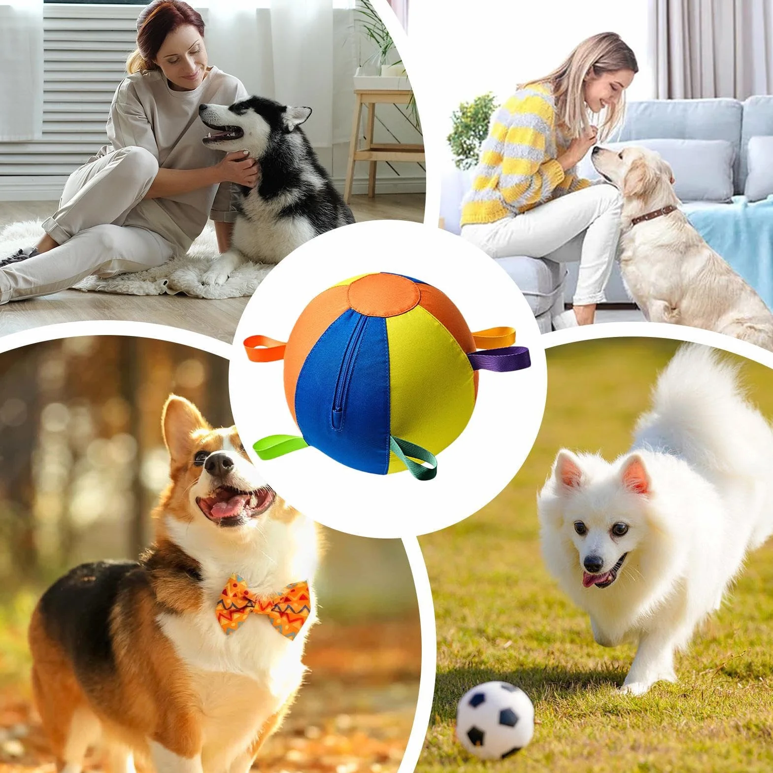 Pelota de Perro Juguete Juego Antimordiscos para Masticadores Agresivos | Pelotas interactivas para perros Masticadores agresivos juego al aire libre agua Navidad cumpleaños