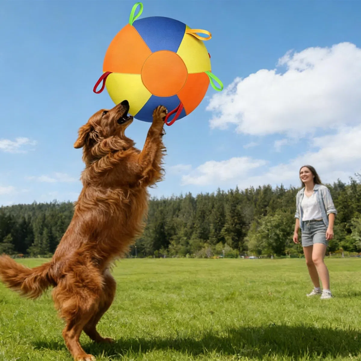 Pelota de Pastoreo para Perros Juguete Interactivo Calmante para Mascotas | Juguete de ejercicio al aire libre para perros para Perros Pequeños, Medianos, Grandes, Masticadores, Exterior, Jardín