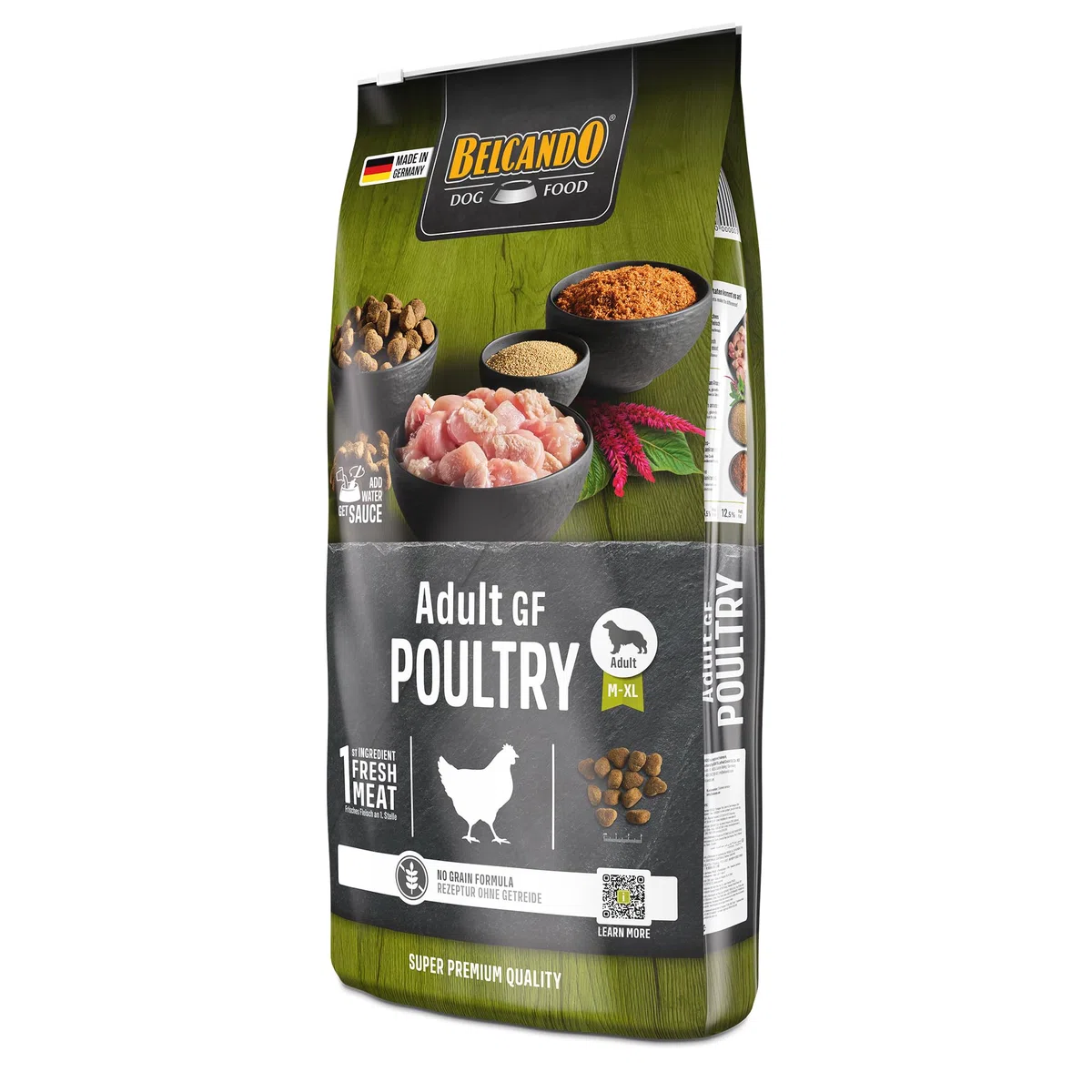 BELCANDO Adult GF Poultry [12,5 kg] Alimento sin Cereales para Perros Adultos | Alimento seco sin Cereales para Perros | Alimento Completo para Perros a Partir de 1 año de Edad