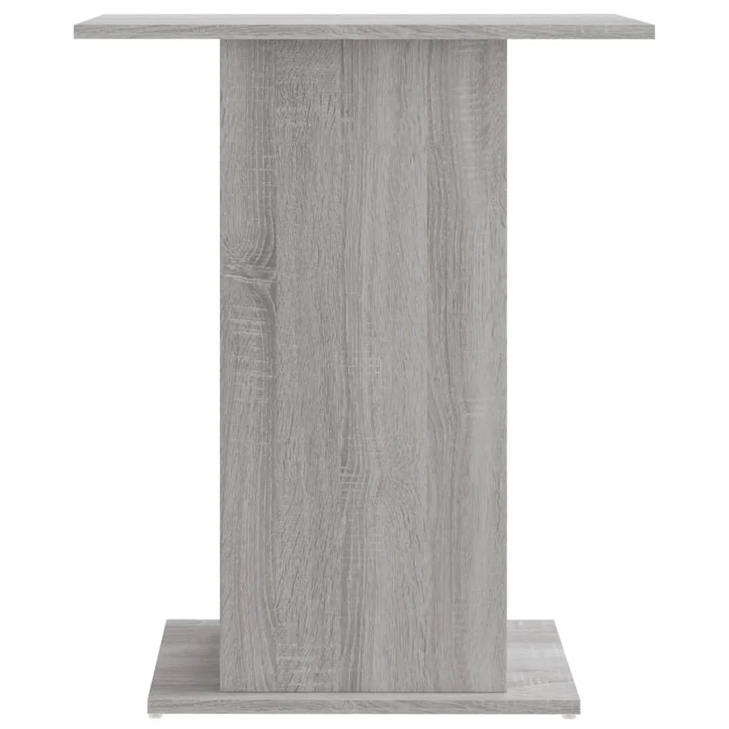 Soporte para acuario, gris Sonoma, material de madera, 60,5 x 36 x 72,5 cm, armario inferior estable con espacio para peces, accesorios y almacenamiento en el salón, oficina o dormitorio