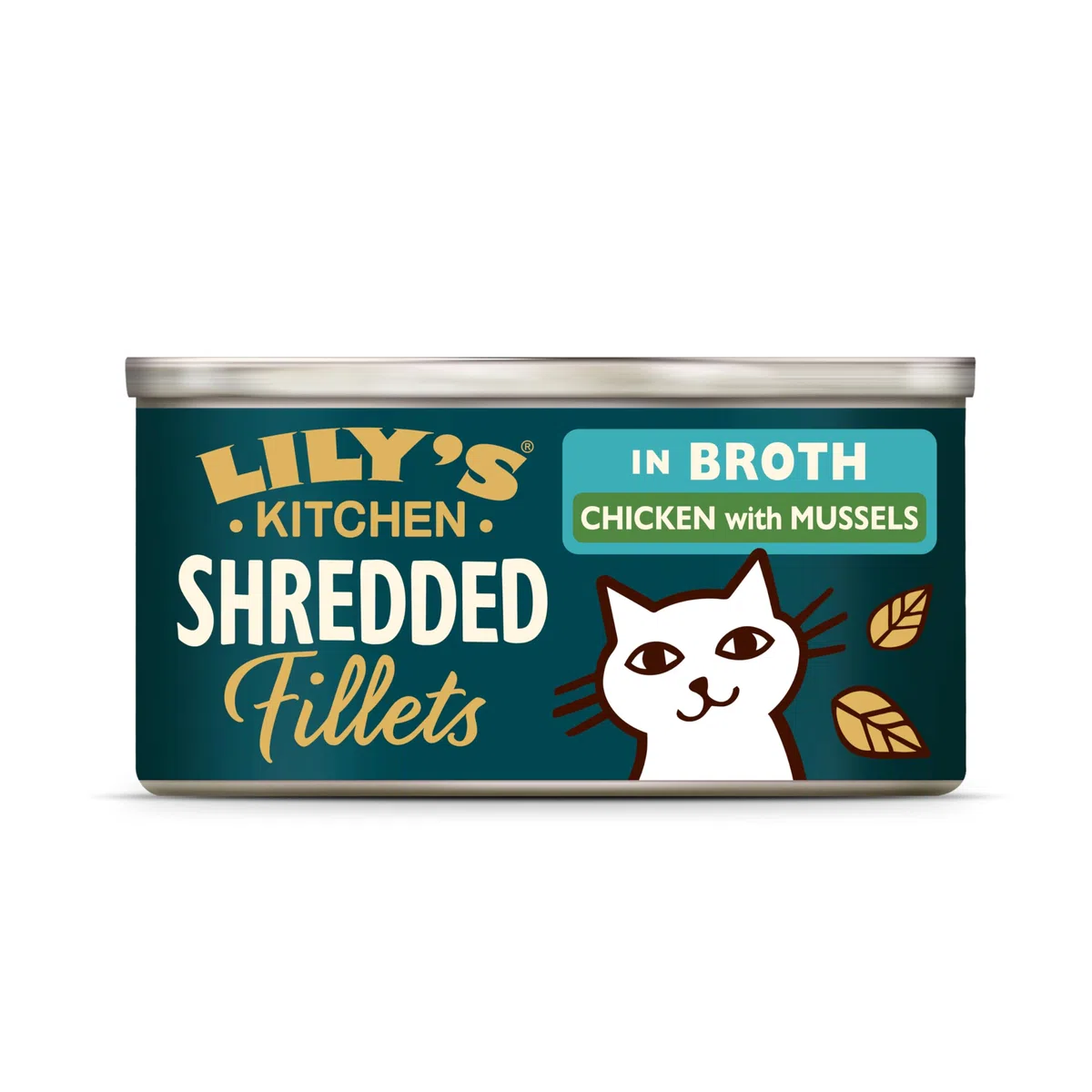 Lily’s Kitchen Filetes de Pollo con Mejillones para Gatos Adultos – Comida Húmeda Natural en Caldo, Sin Cereales (Pack 24 x 70 g)