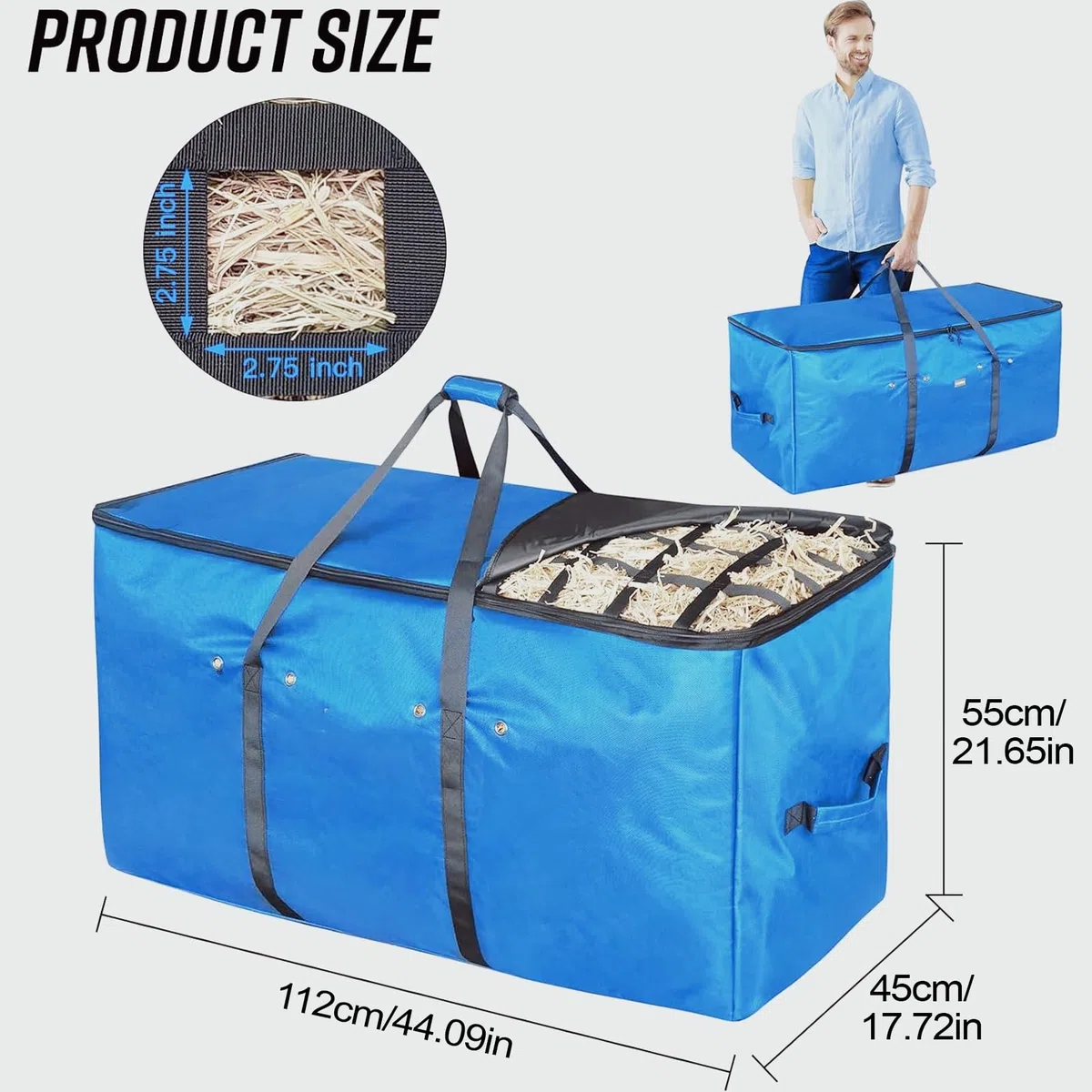 Bolsa De Heno Caballos Grande De Almacenamiento Para Alimento De Vacas