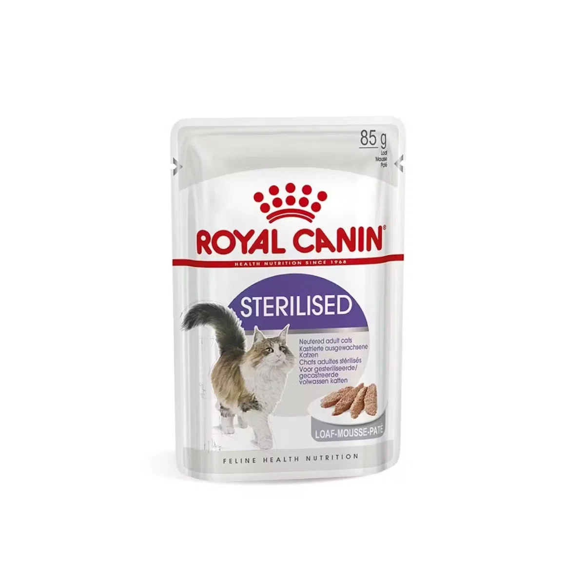Royal Canin Sterilised Mousse | Paquete Doble | 2 x 12 x 85 g | Alimento Completo para Gatos Adultos | Comida húmeda Especialmente desarrollada para Gatos esterilizados a Partir de los 12 Meses