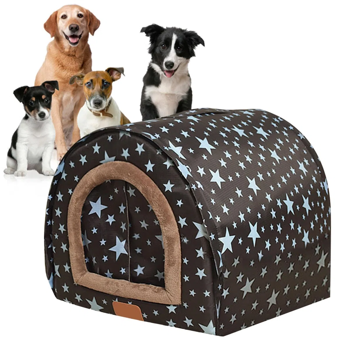 Caseta para perros de interior con puerta | Casa de invierno para mascotas