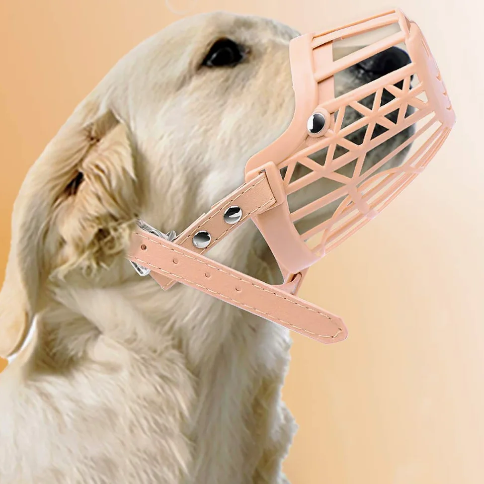 Bozal para Perros, Bozal de Silicona Transpirable for Perros con Correas Ajustables: Evita morder, ladrar y Masticar