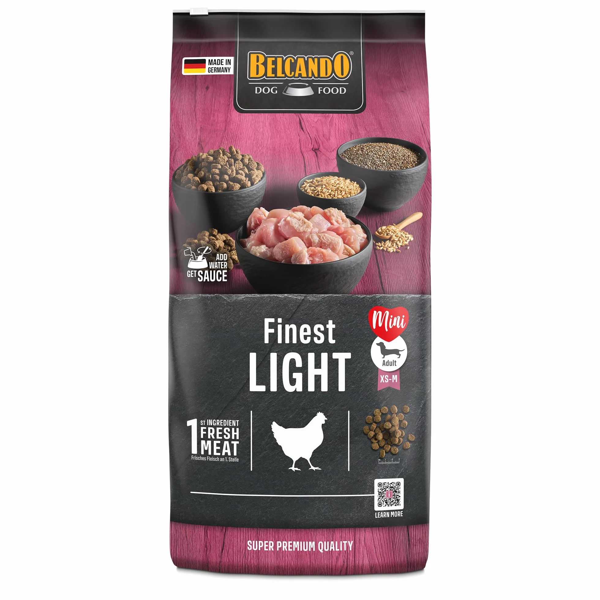 Belcando Finest Light [12,5 kg] Alimento para Perros | Comida Seca para Perros pequeños y con sobrepeso | Alimento Completo para Perros a Partir de 1 año de Edad