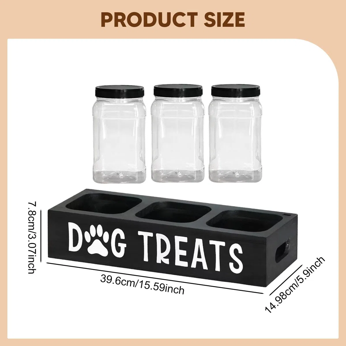 Sharplace Contenedor Transparente para para Perros, Almacenamiento de Alimentos, Accesorios para Mascotas, Opción de Almacenamiento Simple Y Compacta Pa